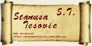 Stanuša Tešović vizit kartica